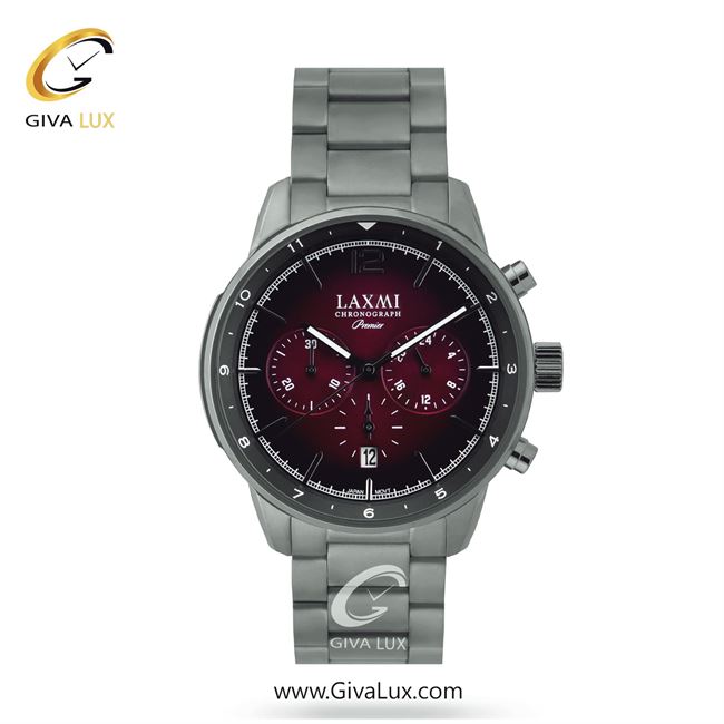 ساعت مچی اورجینال مردانه لاکسمی سه موتوره کرنوگراف تیتانیوم | تیتانیوم(زغالی)| قرمز-مشکی| کد رفرنس 2-8160