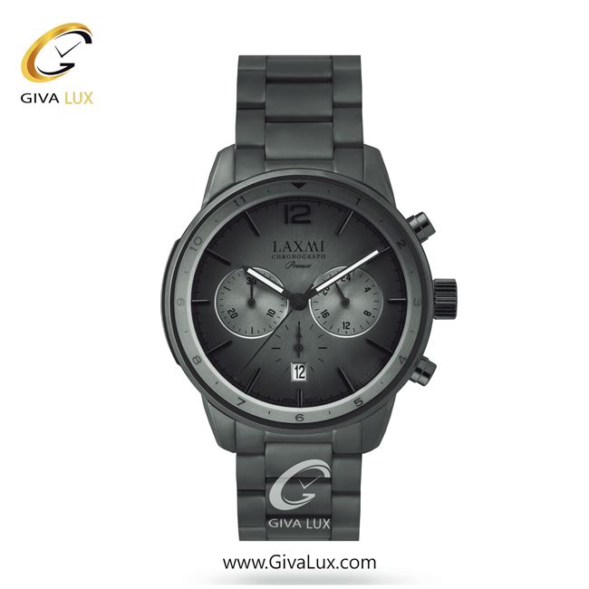 ساعت مچی اورجینال مردانه لاکسمی سه موتوره کرنوگراف تیتانیوم | تیتانیوم(زغالی)| دودی|تیتانیوم| کد رفرنس 3-8160