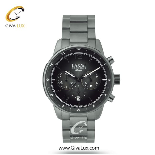 ساعت مچی اورجینال مردانه لاکسمی سه موتوره کرنوگراف تیتانیوم | تیتانیوم(زغالی)| مشکی| کد رفرنس 6-8160