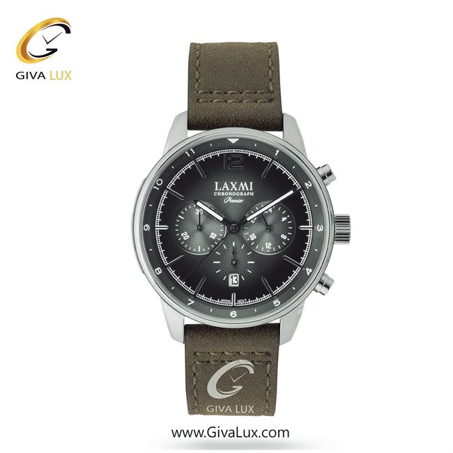 ساعت مچی اورجینال مردانه لاکسمی سه موتوره کرنوگراف نقره ای | قهوه ای| دودی|تیتانیوم| کد رفرنس 5-8161