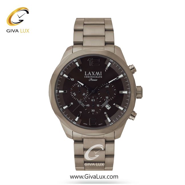 ساعت مچی اورجینال مردانه لاکسمی سه موتوره کرنوگراف خاکی | خاکی| قهوه ای| کد رفرنس 6-8162