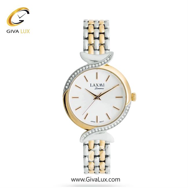 ساعت مچی اورجینال زنانه لاکسمی نقره ای-طلایی | طلایی-نقره ای| سفید| کد رفرنس 3-8163