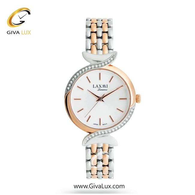 ساعت مچی اورجینال زنانه لاکسمی نقره ای-رزگلد | نقره ای-رزگلد| سفید| کد رفرنس 4-8163