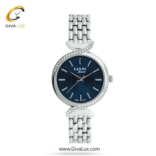 ساعت مچی اورجینال زنانه لاکسمی نقره ای | نقره ای| سرمه ای| کد رفرنس 5-8163