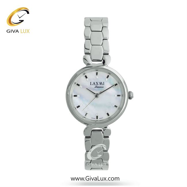ساعت مچی اورجینال زنانه لاکسمی نقره ای | نقره ای| سفید صدفی| کد رفرنس 5-8164