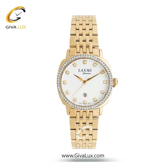 ساعت مچی اورجینال زنانه لاکسمی طلایی | طلایی| سفید| کد رفرنس 1-8171