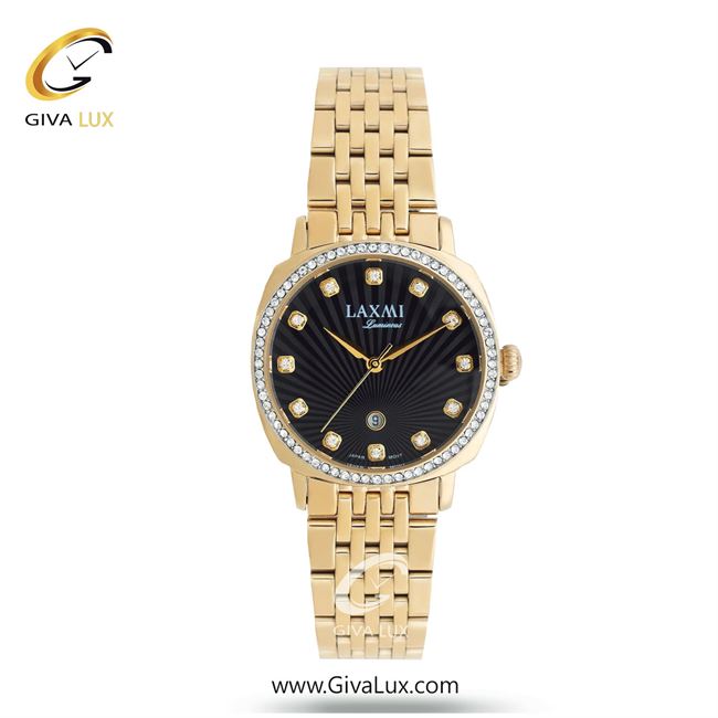 ساعت مچی اورجینال زنانه لاکسمی طلایی | طلایی| مشکی| کد رفرنس 2-8171