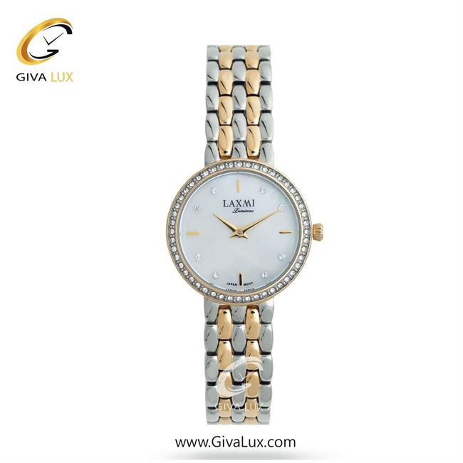 ساعت مچی اورجینال زنانه لاکسمی طلایی | نقره ای-طلایی| سفید صدفی| کد رفرنس 4-8172