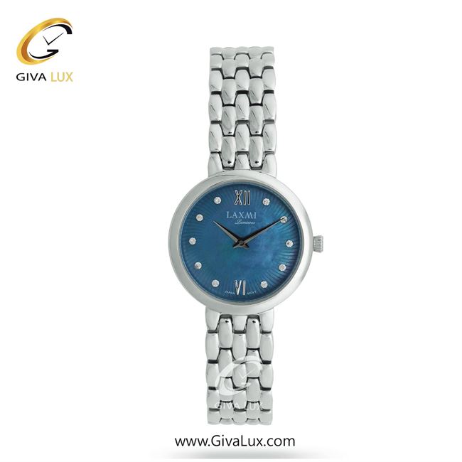ساعت مچی اورجینال زنانه لاکسمی نقره ای | نقره ای| سبزآبی| کد رفرنس 1-8173