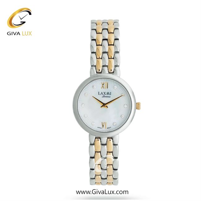 ساعت مچی اورجینال زنانه لاکسمی نقره ای | طلایی-نقره ای| سفید صدفی| کد رفرنس 3-8173