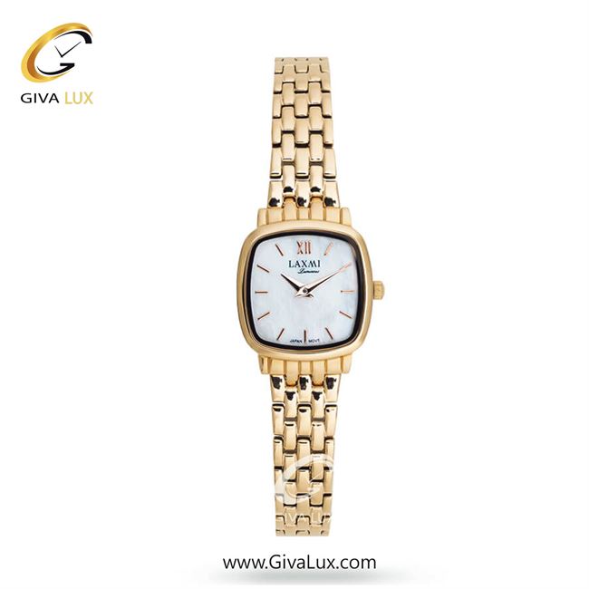 ساعت مچی اورجینال زنانه لاکسمی طلایی | طلایی| سفید صدفی| کد رفرنس 2-8174