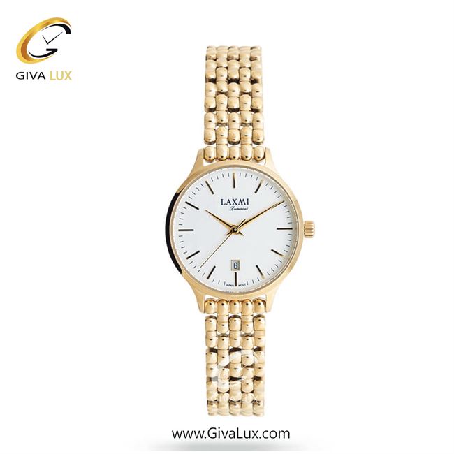 ساعت مچی اورجینال زنانه لاکسمی طلایی | طلایی| سفید| کد رفرنس 2-8175