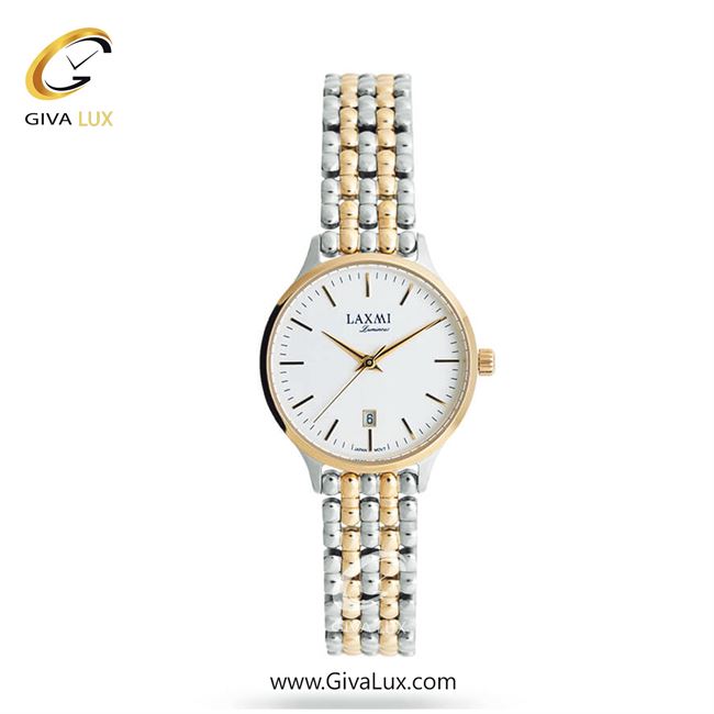 ساعت مچی اورجینال زنانه لاکسمی طلایی | نقره ای-طلایی| سفید| کد رفرنس 5-8175