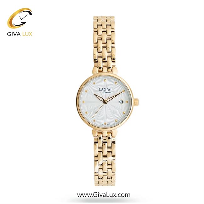 ساعت مچی اورجینال زنانه لاکسمی طلایی | طلایی| سفید| کد رفرنس 2-8176