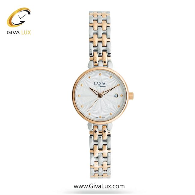 ساعت مچی اورجینال زنانه لاکسمی رزگلد | نقره ای-رزگلد| سفید| کد رفرنس 6-8176