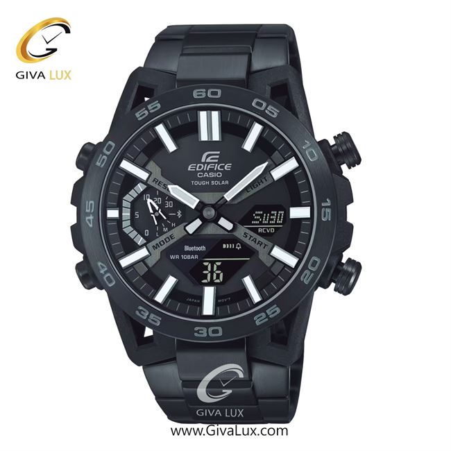 ساعت مچی اورجینال مردانه کاسیو Casio دو زمانه مشکی | مشکی| مشکی| کد رفرنس ECB-2000DC-1BDF