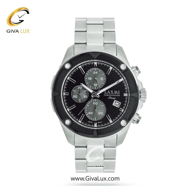 ساعت مچی اورجینال مردانه لاکسمی سه موتوره کرنوگراف نقره ای-مشکی | نقره ای| مشکی| کد رفرنس 3-8180