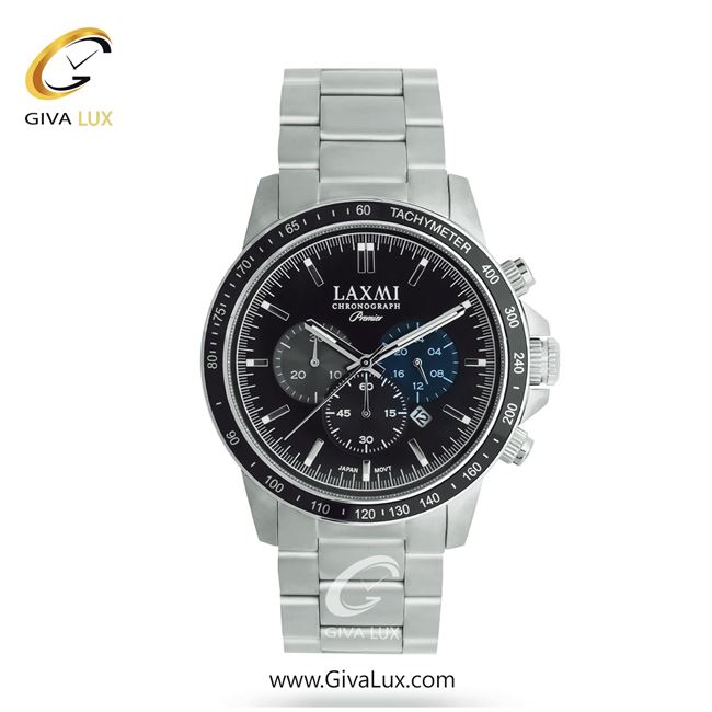ساعت مچی اورجینال مردانه لاکسمی سه موتوره کرنوگراف مشکی-نقره ای | نقره ای| مشکی| کد رفرنس 1-8181