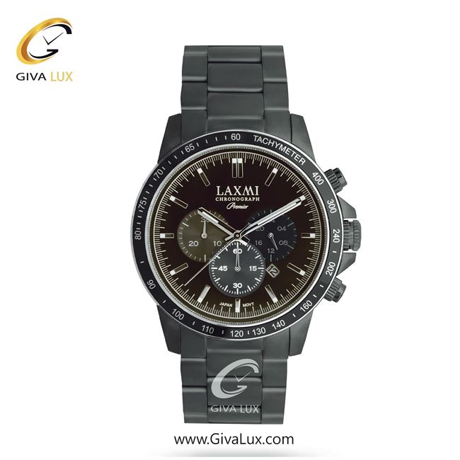 ساعت مچی اورجینال مردانه لاکسمی سه موتوره کرنوگراف تیتانیوم | تیتانیوم(زغالی)| قهوه ای| کد رفرنس 3-8181