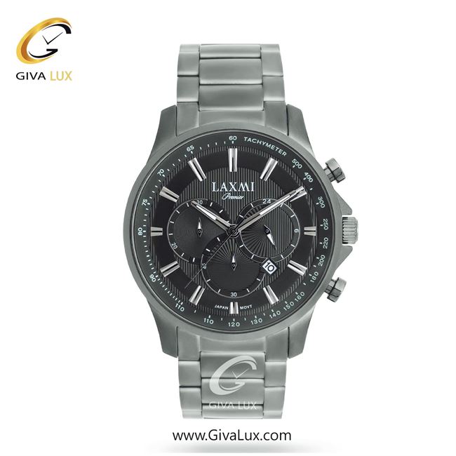 ساعت مچی اورجینال مردانه لاکسمی سه موتوره کرنوگراف تیتانیوم | تیتانیوم(زغالی)| دودی|تیتانیوم| کد رفرنس 2-8182