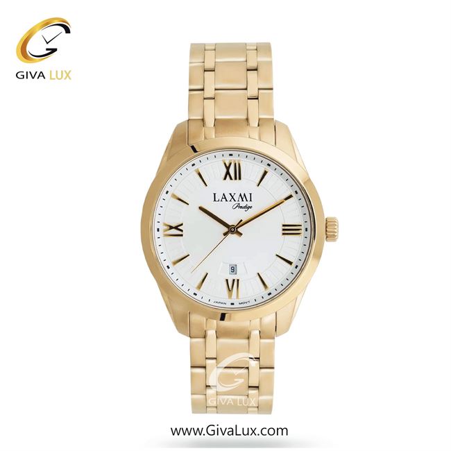 ساعت مچی اورجینال مردانه لاکسمی طلایی | طلایی| سفید| کد رفرنس 1-8185