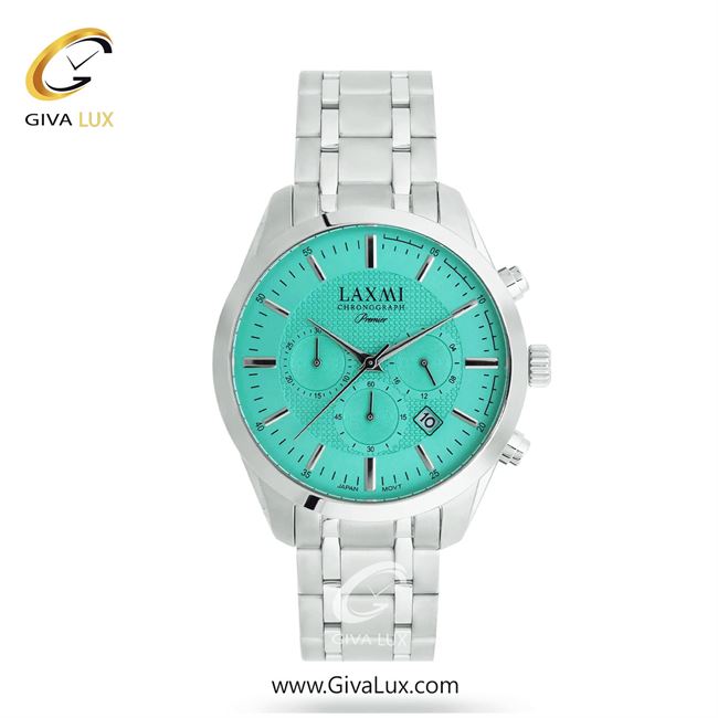 ساعت مچی اورجینال مردانه لاکسمی سه موتوره کرنوگراف نقره ای | نقره ای| آبی| کد رفرنس 1-8187