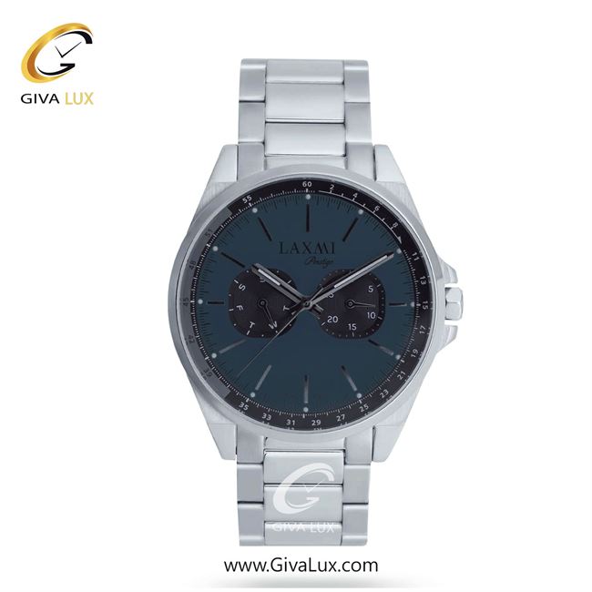 ساعت مچی اورجینال مردانه لاکسمی سه موتوره فول تایم نقره ای | نقره ای| سرمه ای| کد رفرنس 1-8188