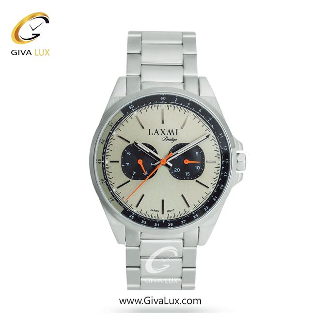 ساعت مچی اورجینال مردانه لاکسمی سه موتوره فول تایم نقره ای | نقره ای| نقره ای| کد رفرنس 2-8188