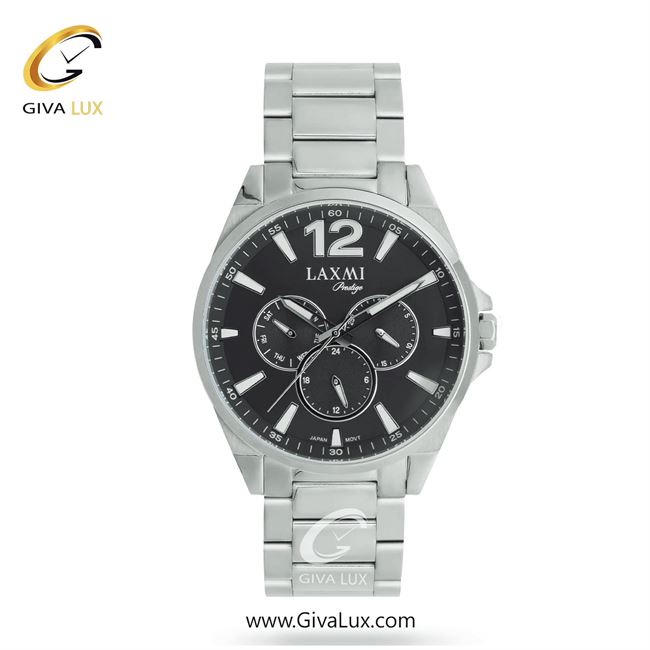 ساعت مچی اورجینال مردانه لاکسمی سه موتوره فول تایم نقره ای | نقره ای| مشکی| کد رفرنس 1-8189