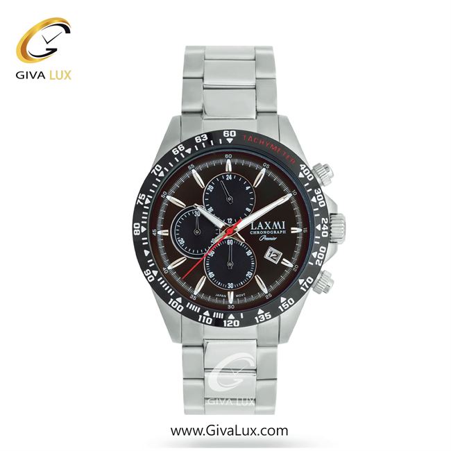 ساعت مچی اورجینال مردانه لاکسمی سه موتوره کرنوگراف نقره ای | نقره ای| قهوه ای| کد رفرنس 1-8191