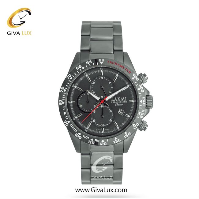ساعت مچی اورجینال مردانه لاکسمی سه موتوره کرنوگراف تیتانیوم | تیتانیوم(زغالی)| دودی|تیتانیوم| کد رفرنس 2-8191