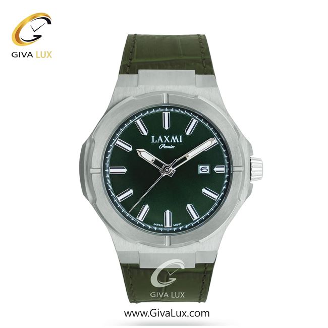 ساعت مچی اورجینال مردانه لاکسمی نقره ای | زیتونی| سبز یشمی تیره| کد رفرنس 5-8193