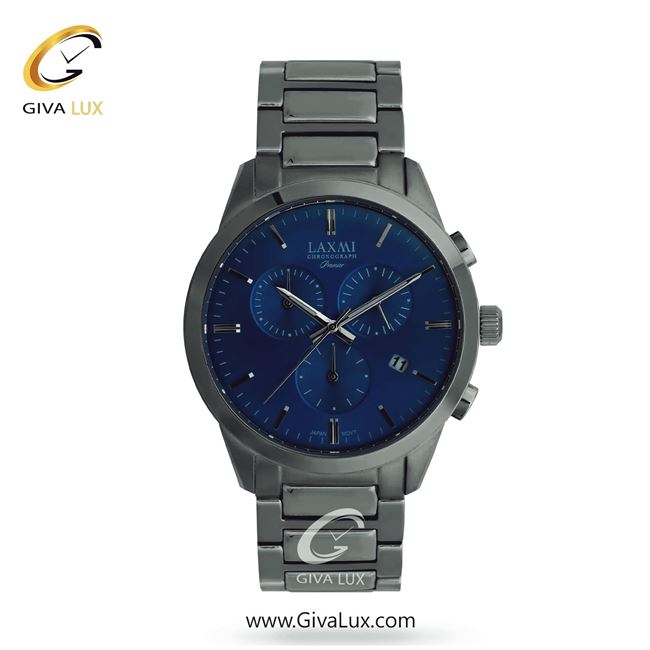 ساعت مچی اورجینال مردانه لاکسمی سه موتوره کرنوگراف تیتانیوم | تیتانیوم(زغالی)| سرمه ای| کد رفرنس 2-8194