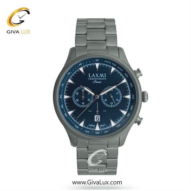ساعت مچی اورجینال مردانه لاکسمی سه موتوره کرنوگراف تیتانیوم | تیتانیوم(زغالی)| سرمه ای| کد رفرنس 2-8195