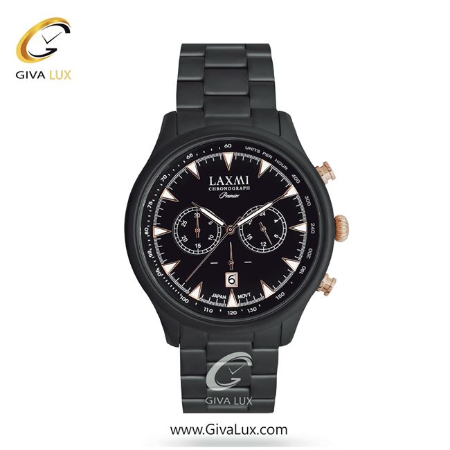 ساعت مچی اورجینال مردانه لاکسمی سه موتوره کرنوگراف مشکی | مشکی| مشکی| کد رفرنس 4-8195