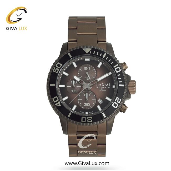 ساعت مچی اورجینال مردانه لاکسمی سه موتوره کرنوگراف مشکی-کافی | کافی| قهوه ای| کد رفرنس 4-8197