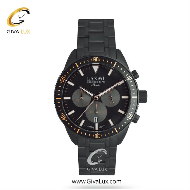 ساعت مچی اورجینال مردانه لاکسمی سه موتوره کرنوگراف مشکی | مشکی| مشکی| کد رفرنس 2-8198