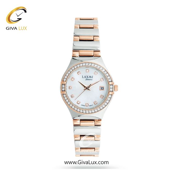 ساعت مچی اورجینال زنانه لاکسمی نقره ای-رزگلد | رزگلد-نقره ای| سفید صدفی| کد رفرنس 5-8200