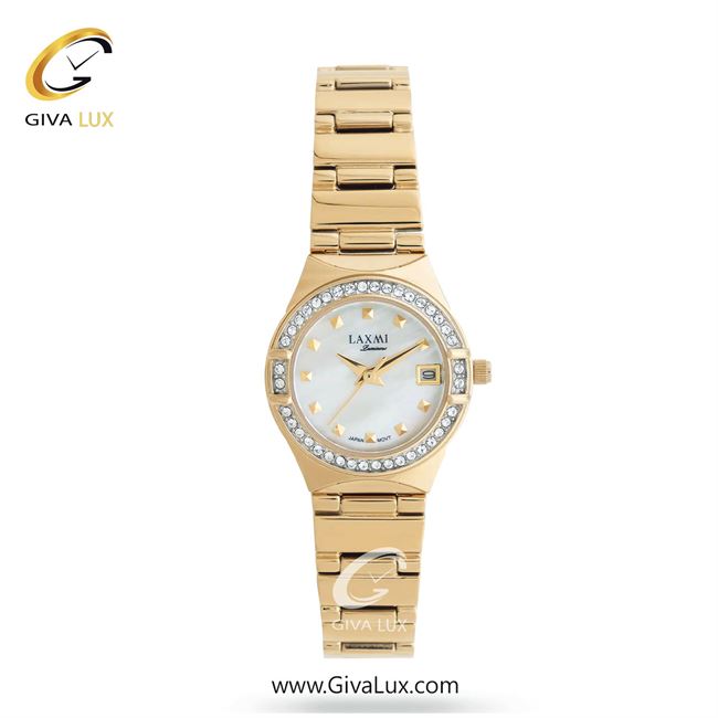ساعت مچی اورجینال زنانه لاکسمی طلایی | طلایی| سفید صدفی| کد رفرنس 3-8201