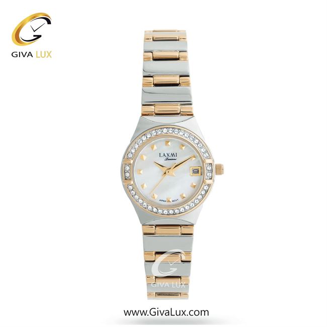 ساعت مچی اورجینال زنانه لاکسمی طلایی-نقره ای | طلایی-نقره ای| سفید صدفی| کد رفرنس 4-8201