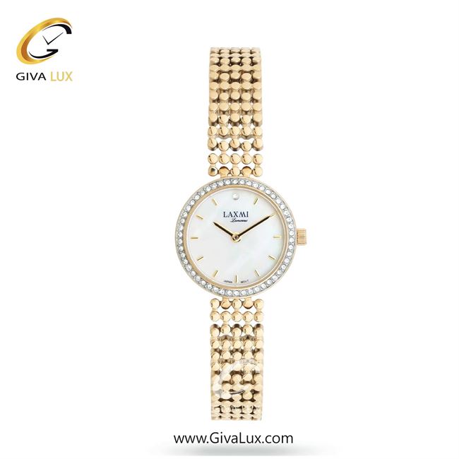 ساعت مچی اورجینال زنانه لاکسمی طلایی | طلایی| سفید صدفی| کد رفرنس 2-8202