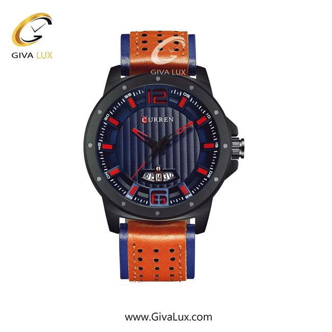 ساعت مچی اورجینال مردانه کارن (کورن) curren مشکی | آبی-قهوه ای| آبی| کد رفرنس 8293 BL/B/B
