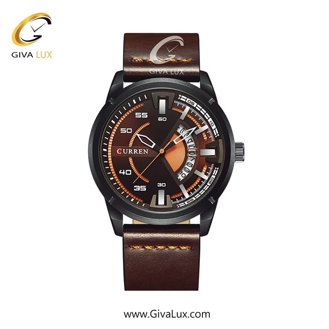 ساعت مچی اورجینال مردانه کارن (کورن) curren مشکی | قهوه ای| قهوه ای| کد رفرنس 8298 B/GR