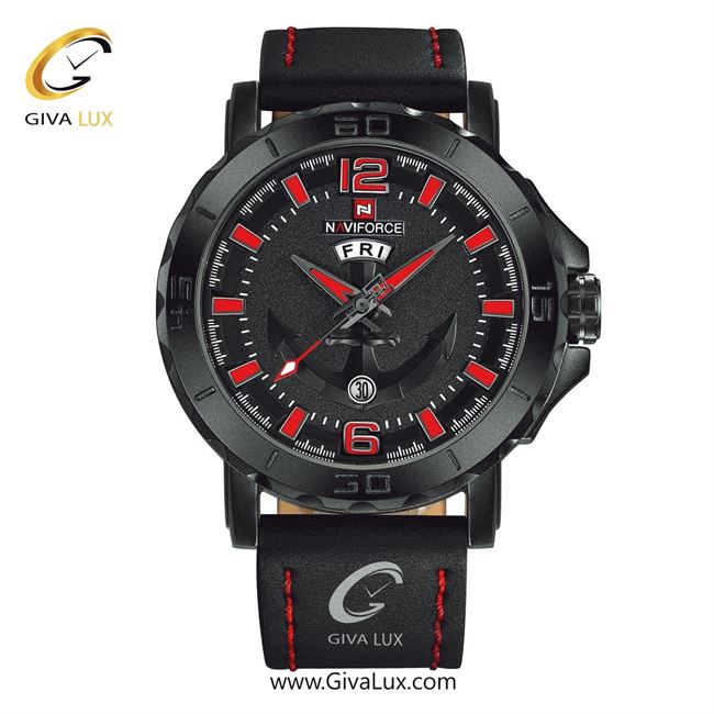 ساعت مچی اورجینال مردانه ناوی فورس|Naviforce|نوی فورس|نیوی فورس مشکی | مشکی| مشکی| کد رفرنس NF9122