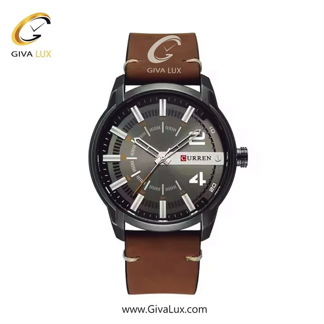 ساعت مچی اورجینال مردانه کارن (کورن) curren مشکی | قهوه ای| مشکی| کد رفرنس 8306 BR/BR