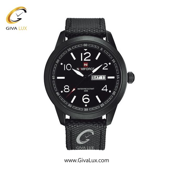 ساعت مچی اورجینال مردانه-اسپرت ناوی فورس|Naviforce|نوی فورس|نیوی فورس مشکی | مشکی| مشکی| کد رفرنس NF9101