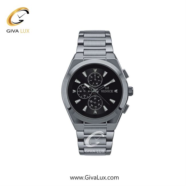 ساعت مچی اورجینال زنانه ونیز سه موتوره فول تایم نقره ای | نقره ای| مشکی| کد رفرنس V801271501