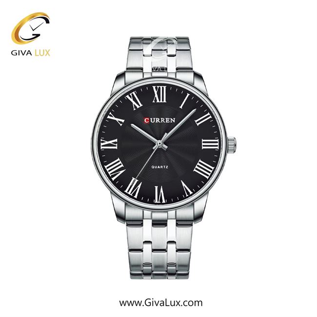 ساعت مچی اورجینال مردانه کارن (کورن) curren نقره ای | نقره ای| مشکی| کد رفرنس 8422SLBK