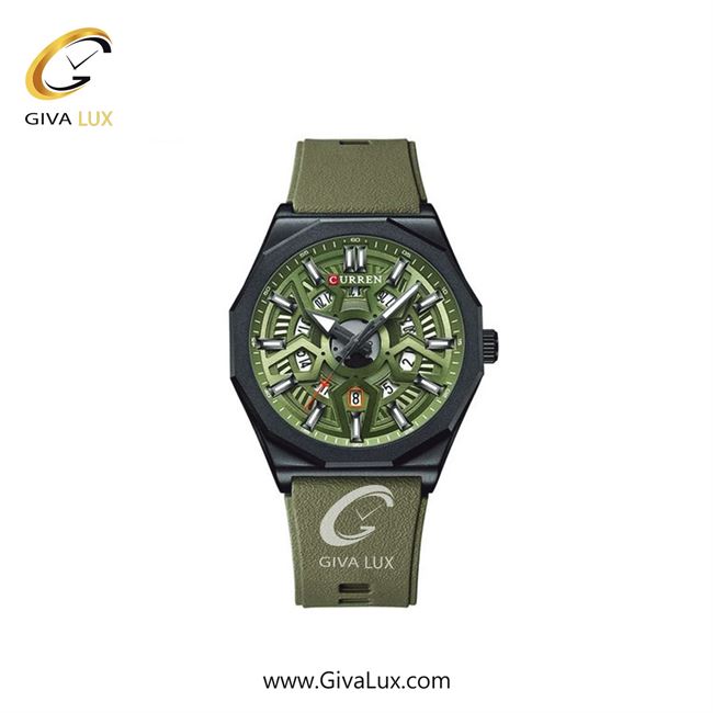 ساعت مچی اورجینال مردانه کارن (کورن) curren مشکی | زیتونی| زیتونی| کد رفرنس 8437 GN/B