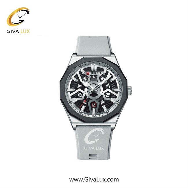 ساعت مچی اورجینال مردانه کارن (کورن) curren مشکی-نقره ای | طوسی| نقره ای-مشکی-طوسی| کد رفرنس 8437 GY/B